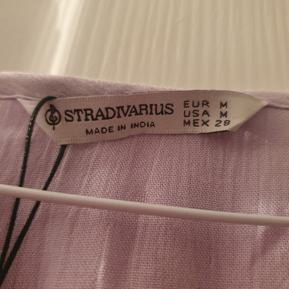BNWT Stradivarius Lilac Long Sleeved Ruffle Top - Picture 6 of 11